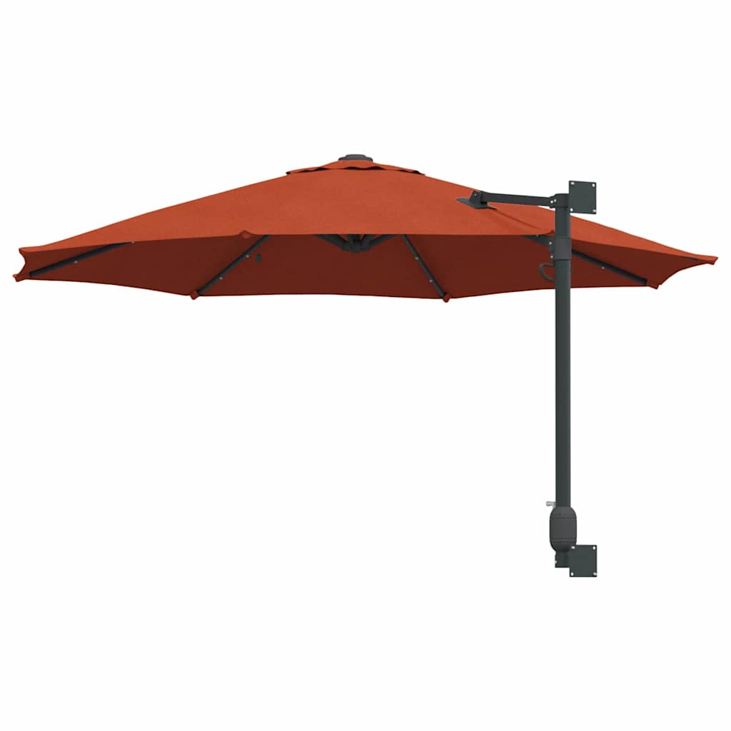 Ombrello da giardino 248 x 248 x 148 cm Poliestere e Acciaio
