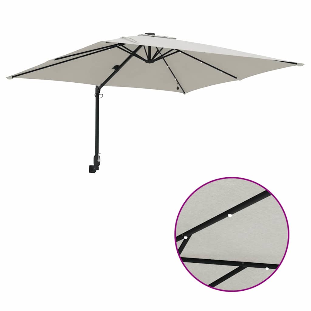 Ombrello da giardino Sabbia 248,5 x 247,5 x 160 cm