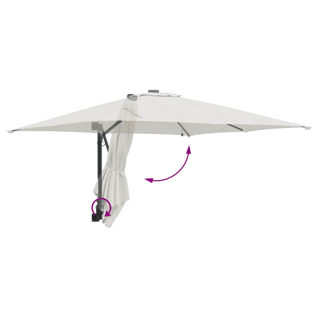 Ombrello da giardino Sabbia 248,5 x 247,5 x 160 cm