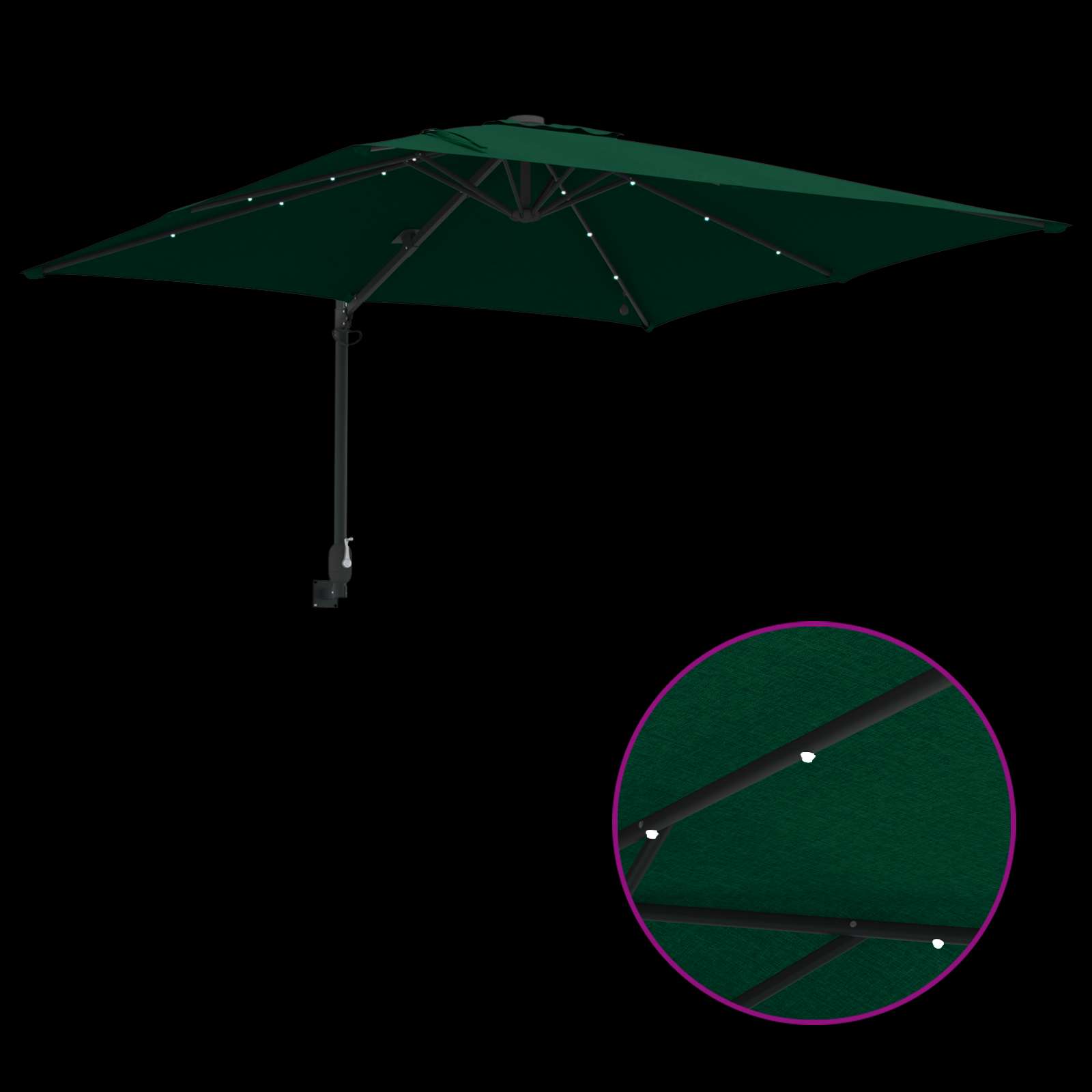 Ombrello da giardino Verde 248,5 x 247,5 x 160 cm