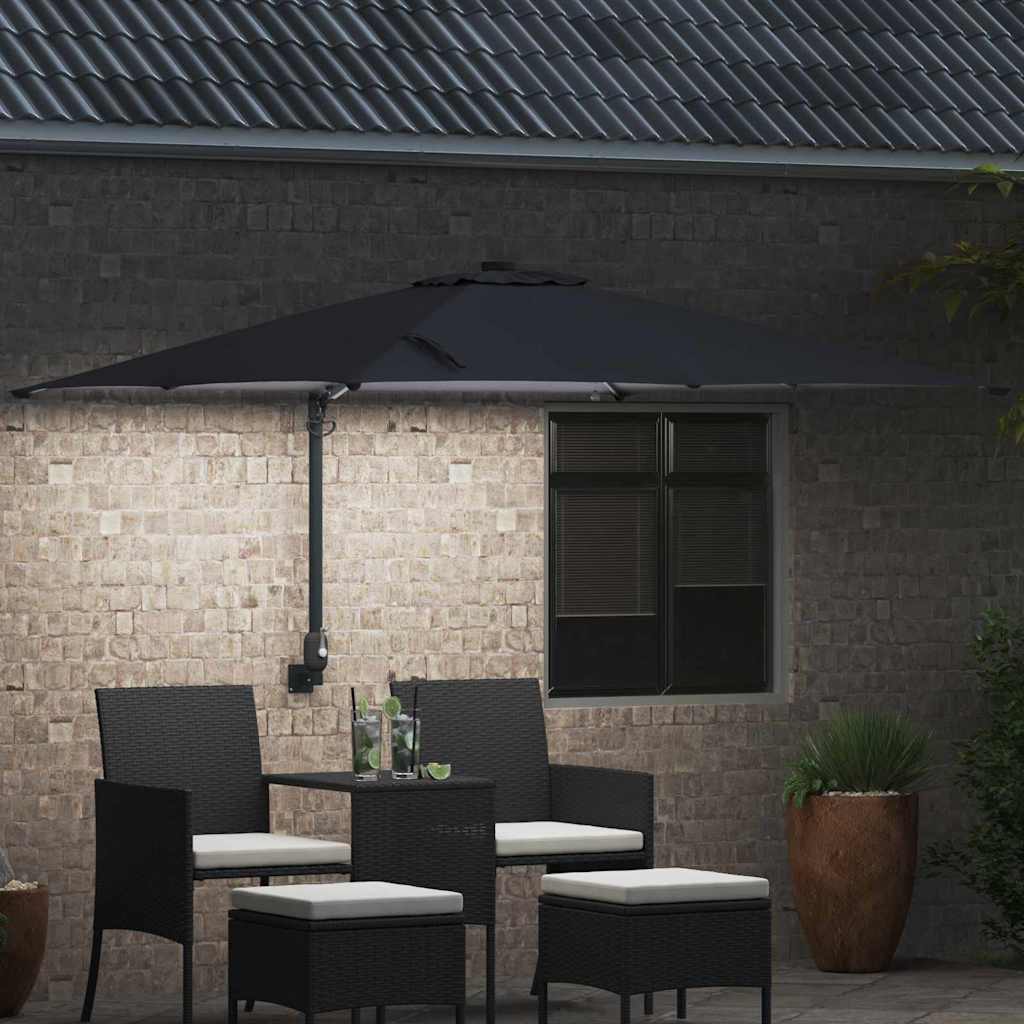 Ombrello da giardino Antracite 248,5 x 247,5 x 160 cm