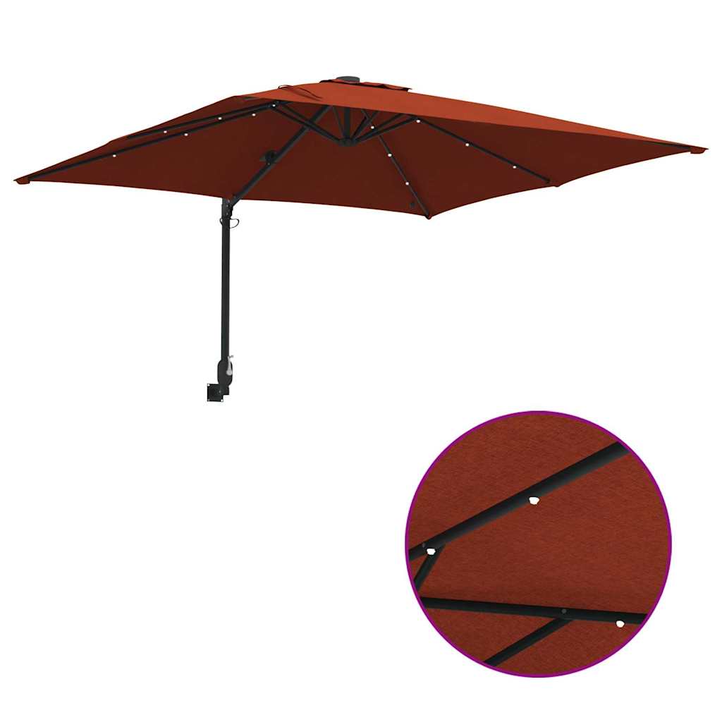 Ombrello da giardino Terracotta 248,5 x 247,5 x 160 cm