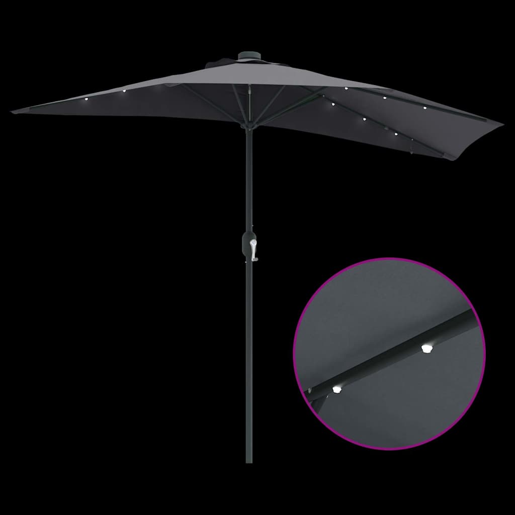 Ombrello da giardino Antracite 294 x 150 x 223 cm