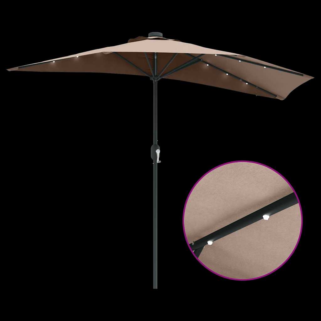 Ombrello da giardino 294 x 150 x 223 cm Poliestere e Acciaio