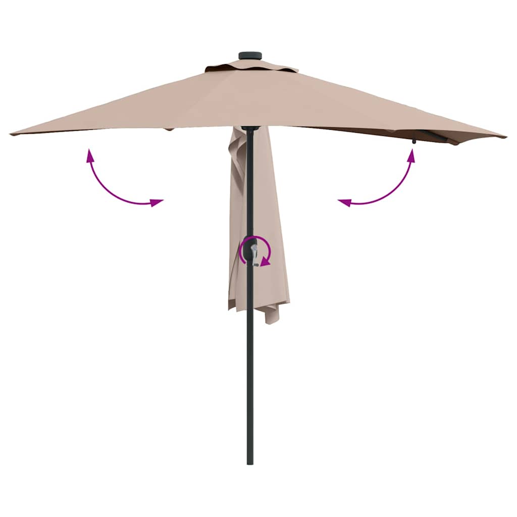 Ombrello da giardino 294 x 150 x 223 cm Poliestere e Acciaio