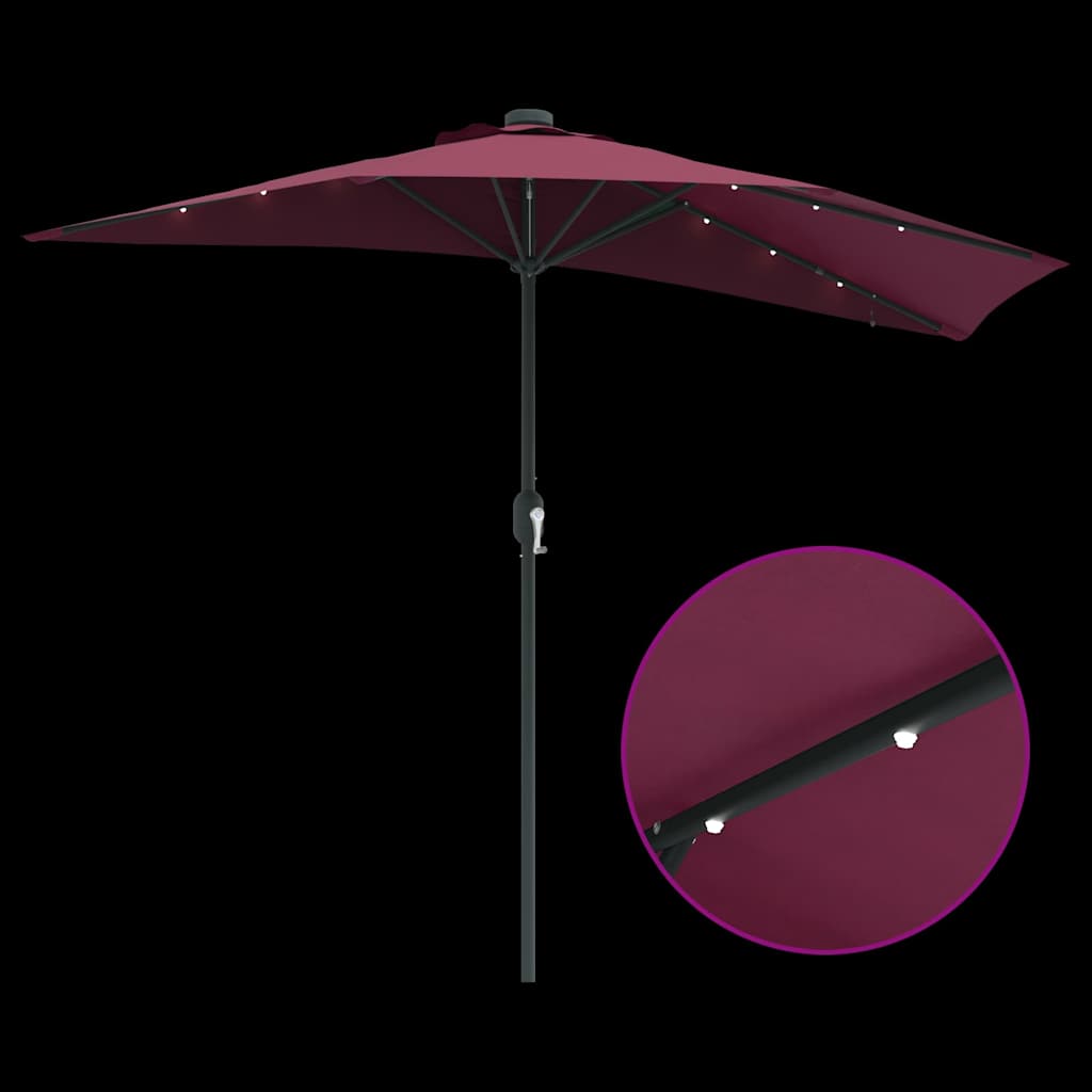 Ombrello da giardino Rosso Bordeaux 294 x 150 x 223 cm