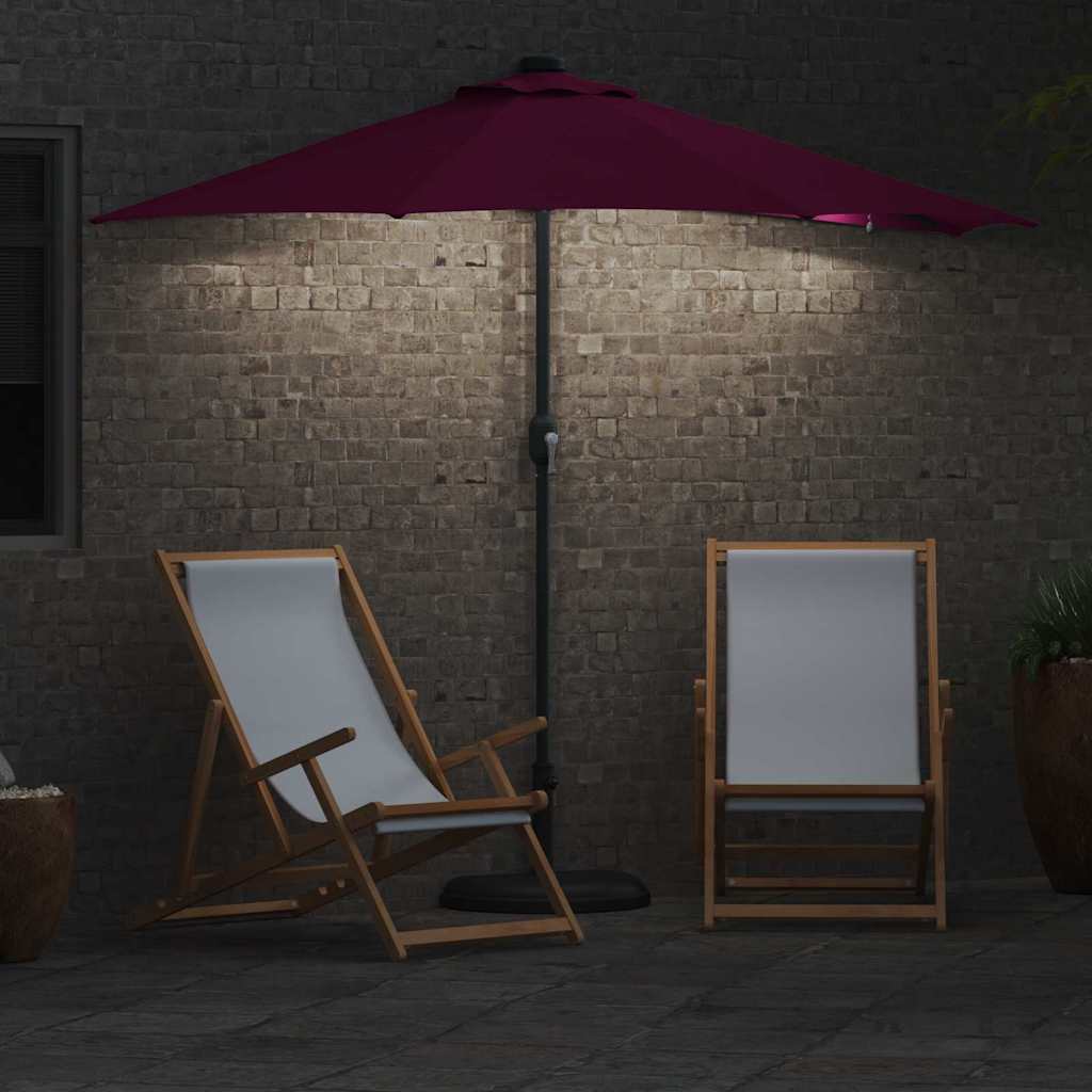 Ombrello da giardino Rosso Bordeaux 294 x 150 x 223 cm