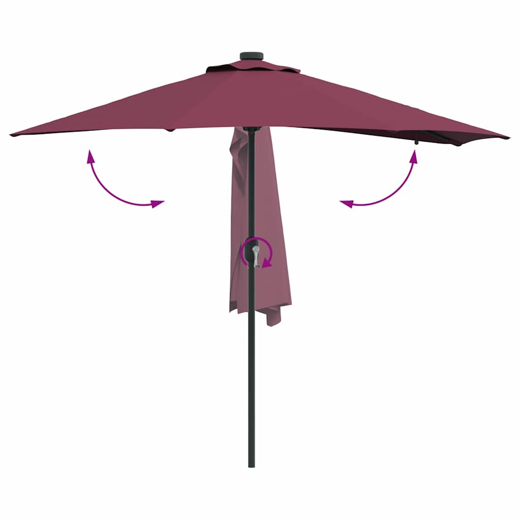 Ombrello da giardino Rosso Bordeaux 294 x 150 x 223 cm