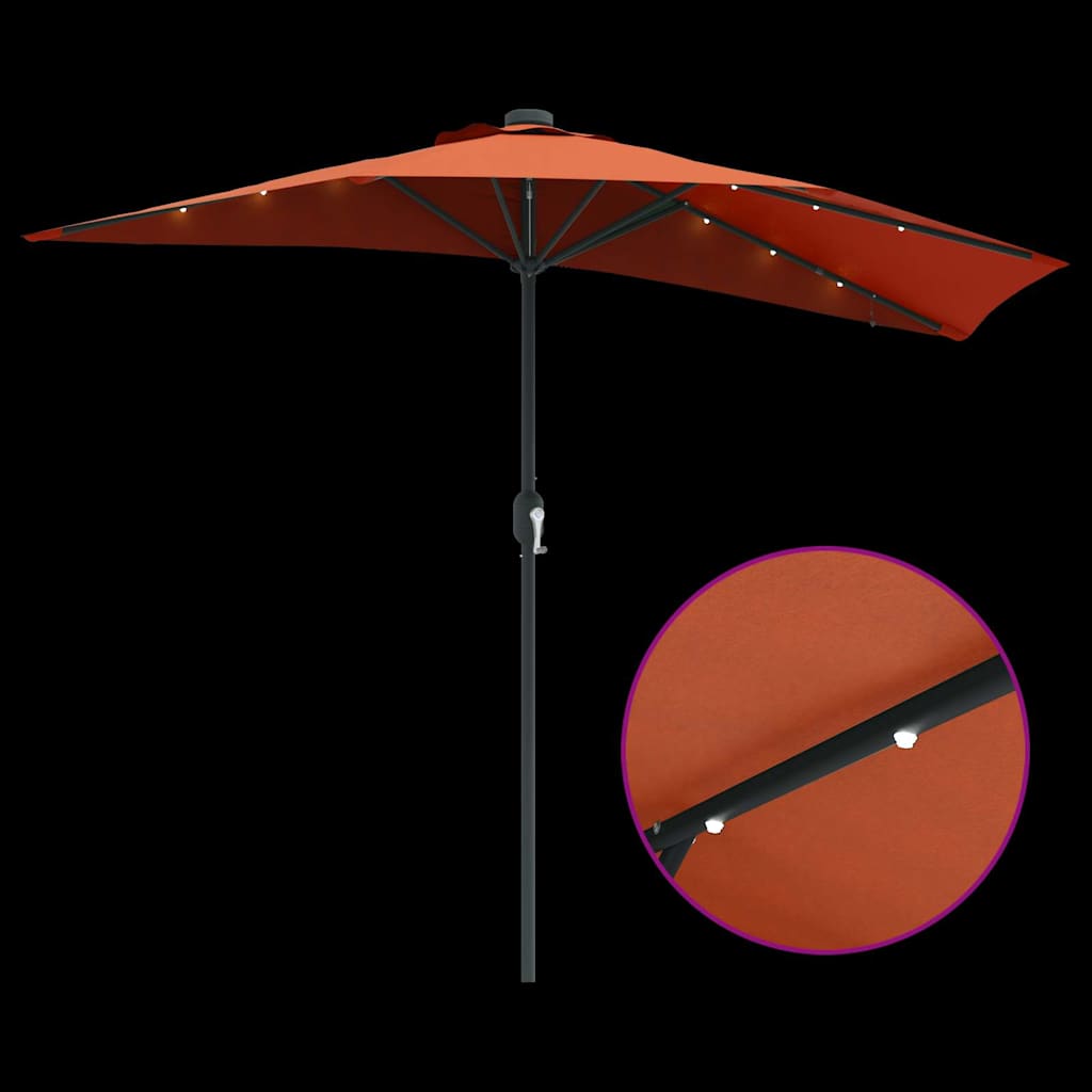Ombrello da giardino Terracotta 294 x 150 x 223 cm