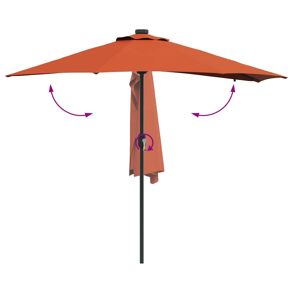 Ombrello da giardino Terracotta 294 x 150 x 223 cm