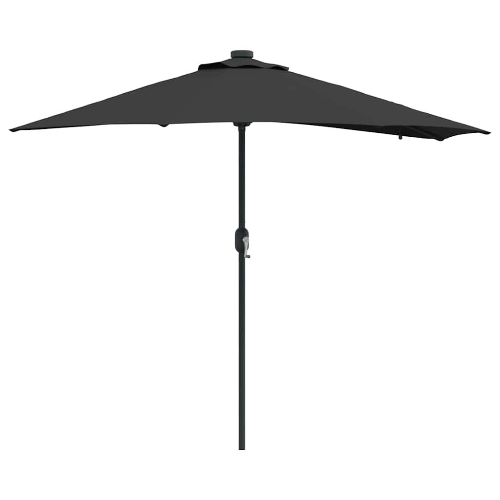 Ombrello da giardino Nero 294 x 150 x 223 cm