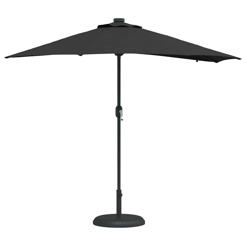 Ombrello da giardino Nero 294 x 150 x 223 cm