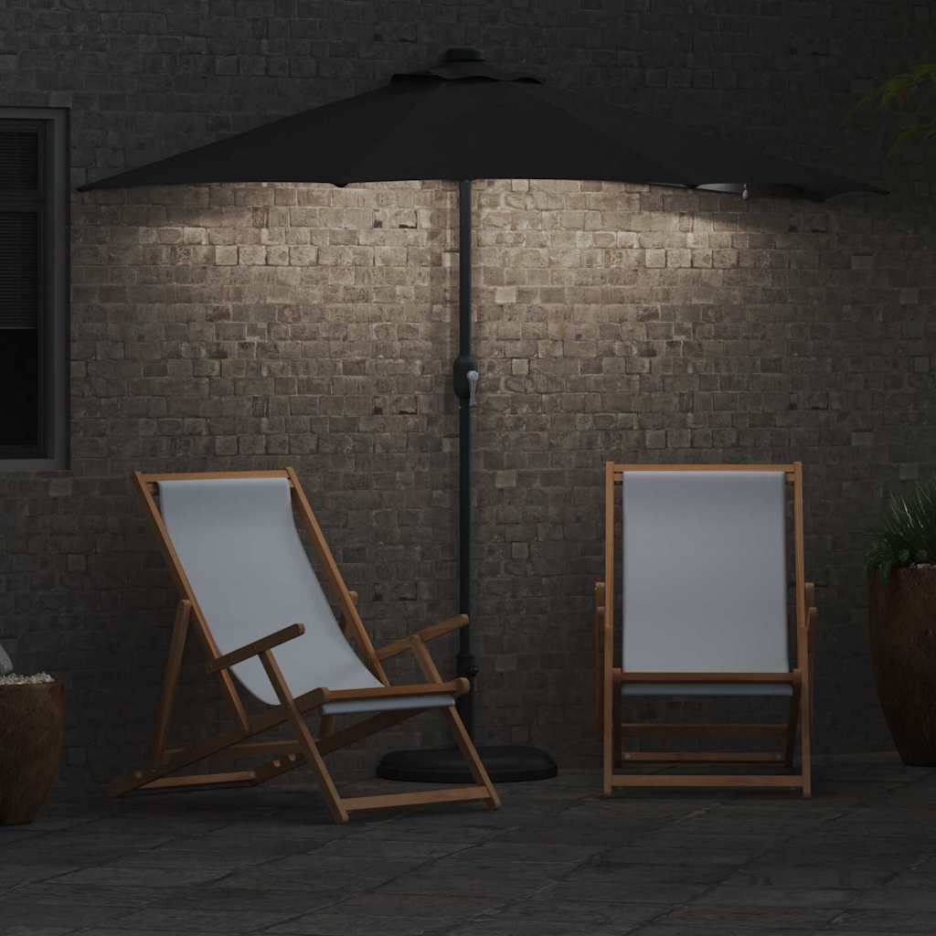 Ombrello da giardino Nero 294 x 150 x 223 cm