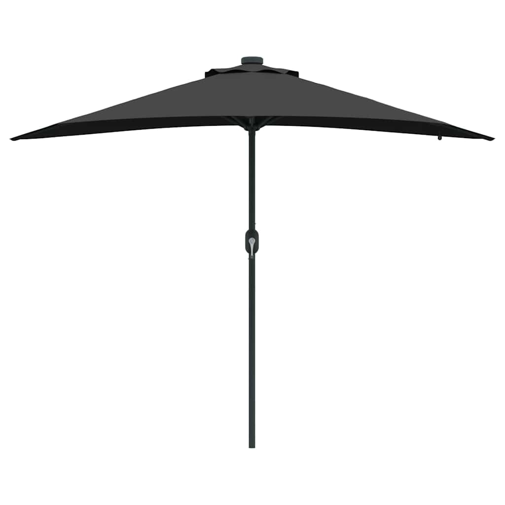 Ombrello da giardino Nero 294 x 150 x 223 cm