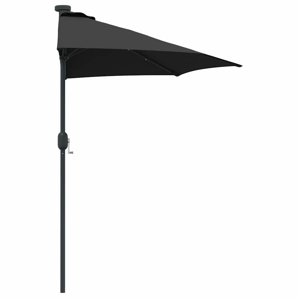 Ombrello da giardino Nero 294 x 150 x 223 cm