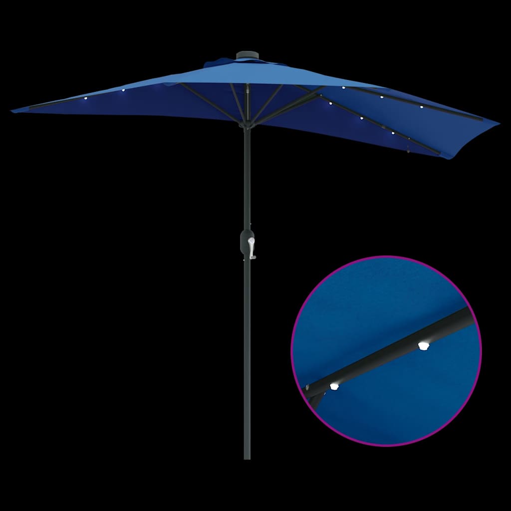 Ombrello da giardino 294 x 150 x 223 cm Poliestere e Acciaio