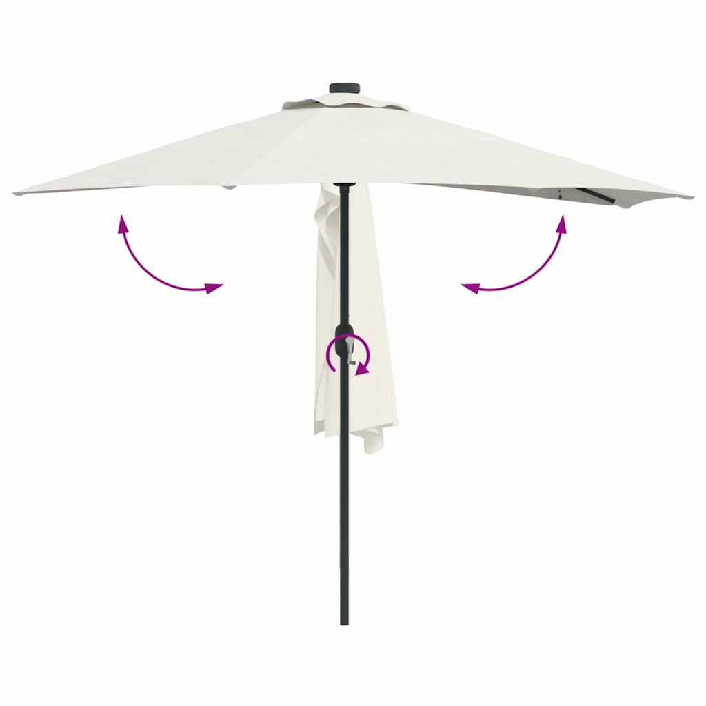 Ombrello da giardino 294 x 150 x 224 cm Poliestere e Acciaio