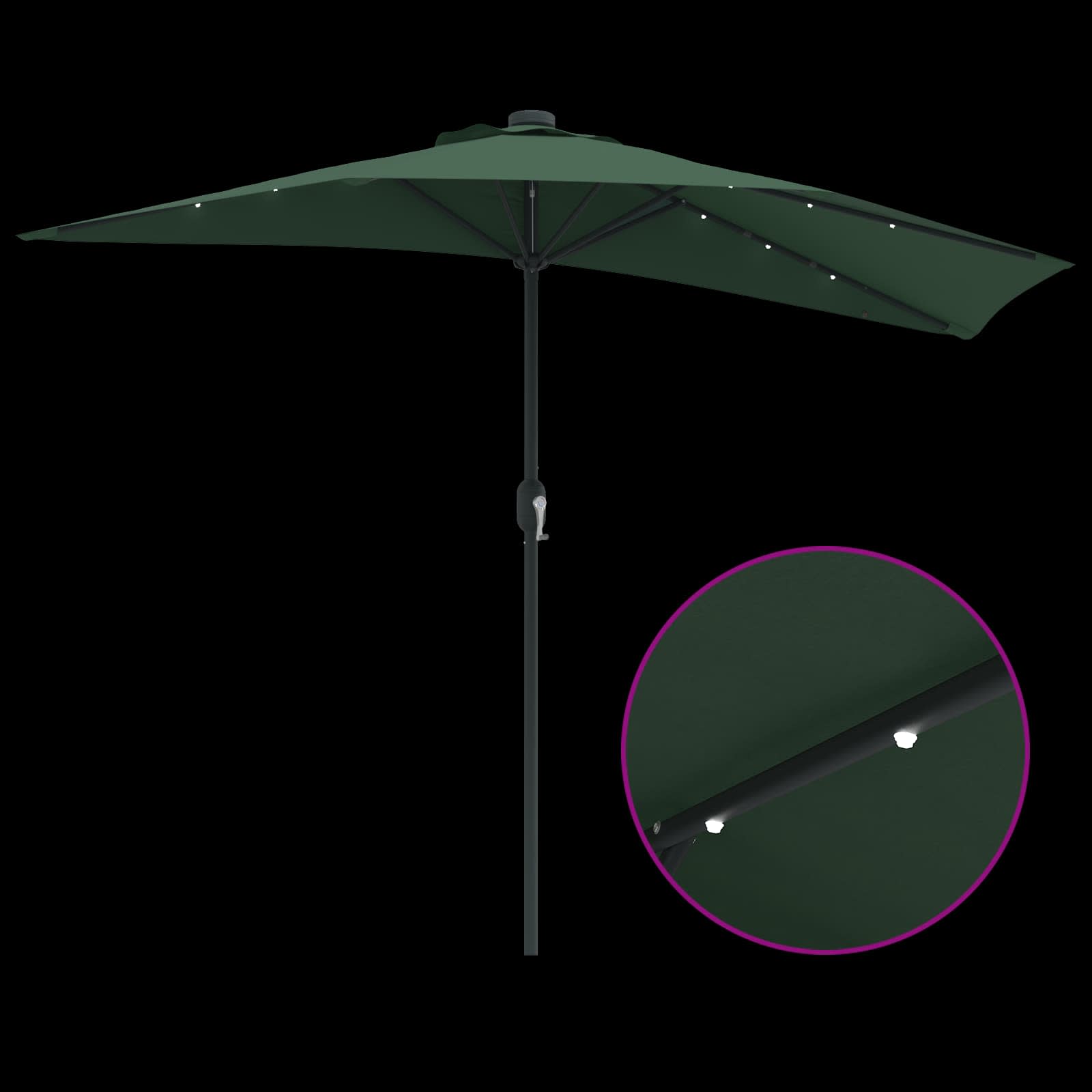 Ombrello da giardino 294 x 150 x 224 cm Poliestere e Acciaio
