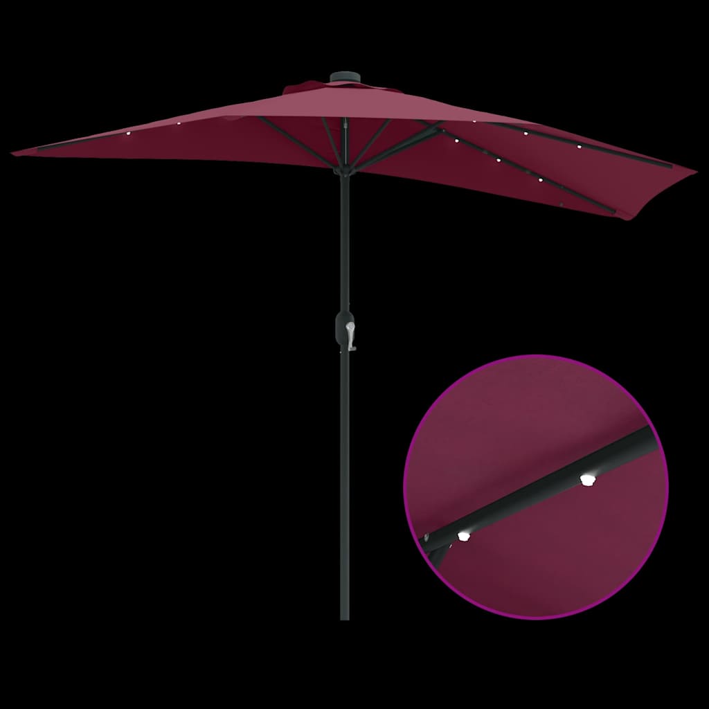 Ombrello da giardino 294 x 150 x 224 cm Poliestere e Acciaio