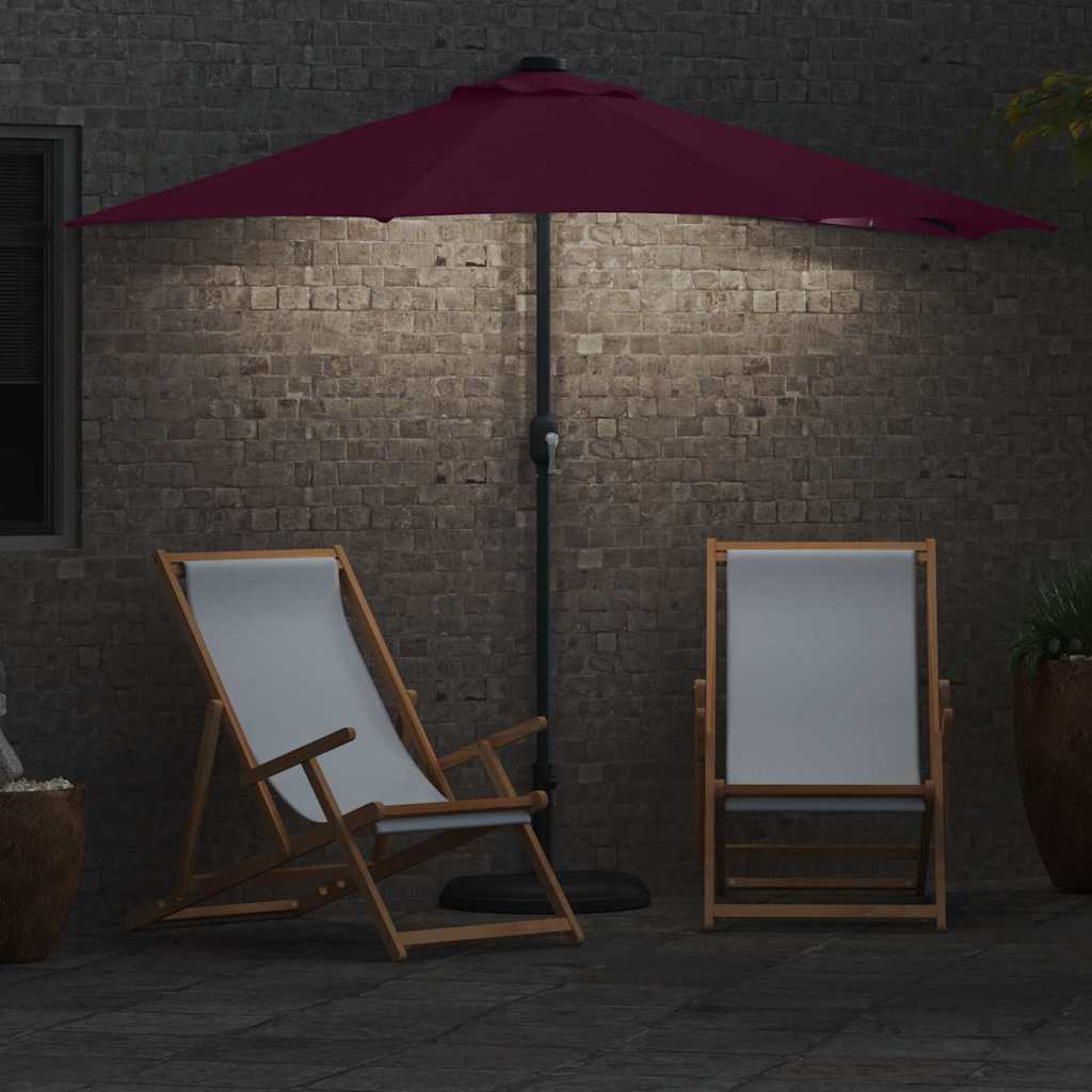 Ombrello da giardino 294 x 150 x 224 cm Poliestere e Acciaio