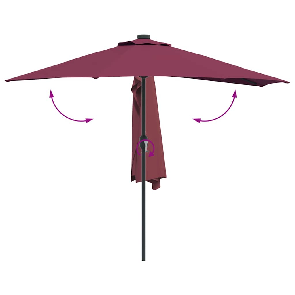 Ombrello da giardino 294 x 150 x 224 cm Poliestere e Acciaio