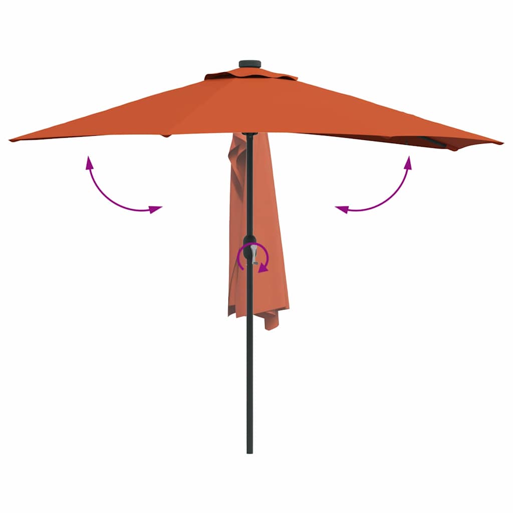 Ombrello da giardino 294 x 150 x 224 cm Poliestere e Acciaio