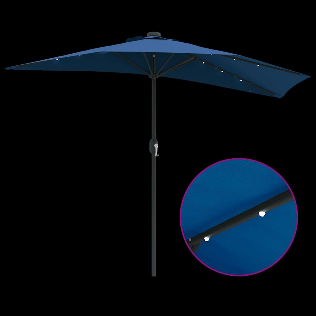 Ombrello da giardino 294 x 150 x 224 cm Poliestere e Acciaio