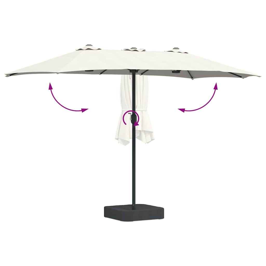 Ombrello da giardino Sabbia 385 x 209 x 244 cm