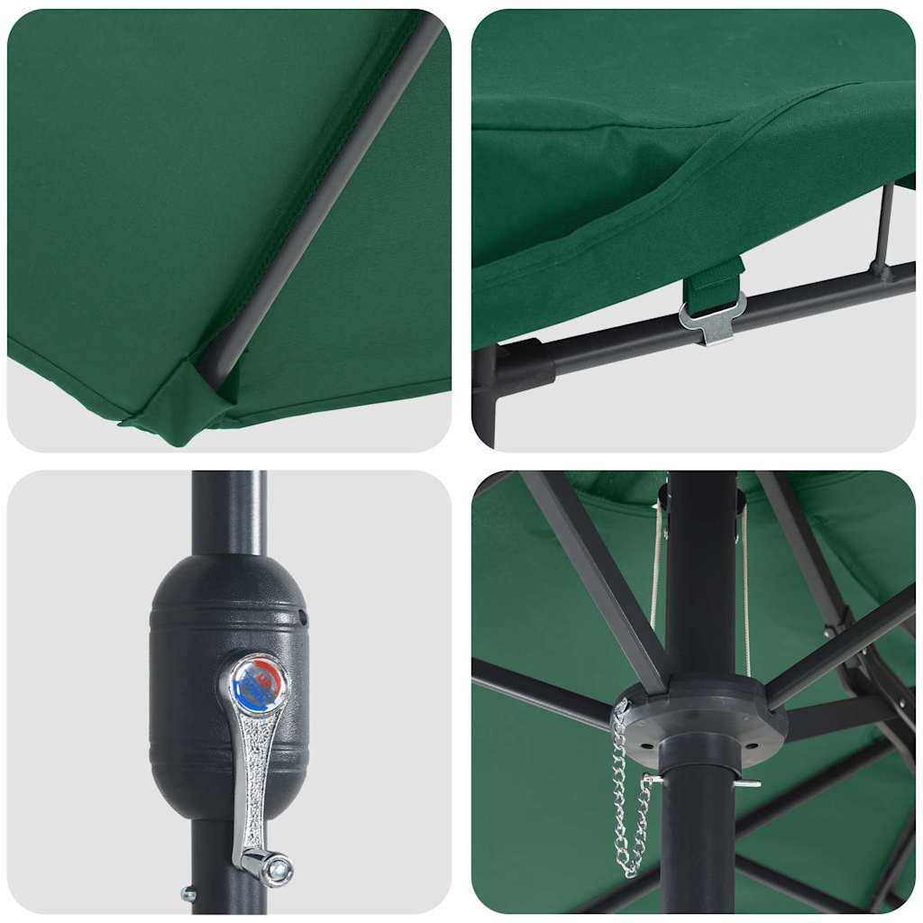 Ombrello da giardino Verde 385 x 209 x 244 cm