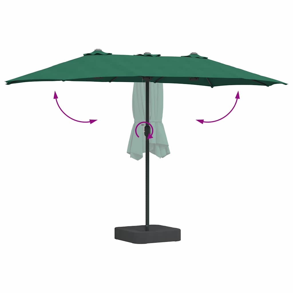 Ombrello da giardino Verde 385 x 209 x 244 cm