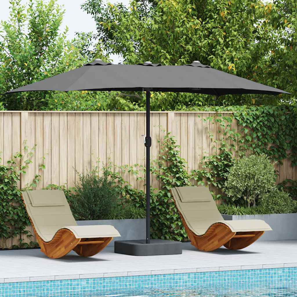 Ombrello da giardino Antracite 385 x 209 x 244 cm
