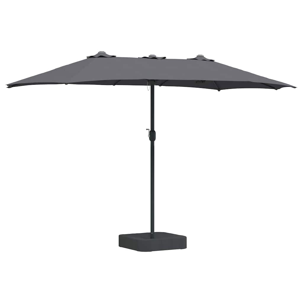 Ombrello da giardino Antracite 385 x 209 x 244 cm
