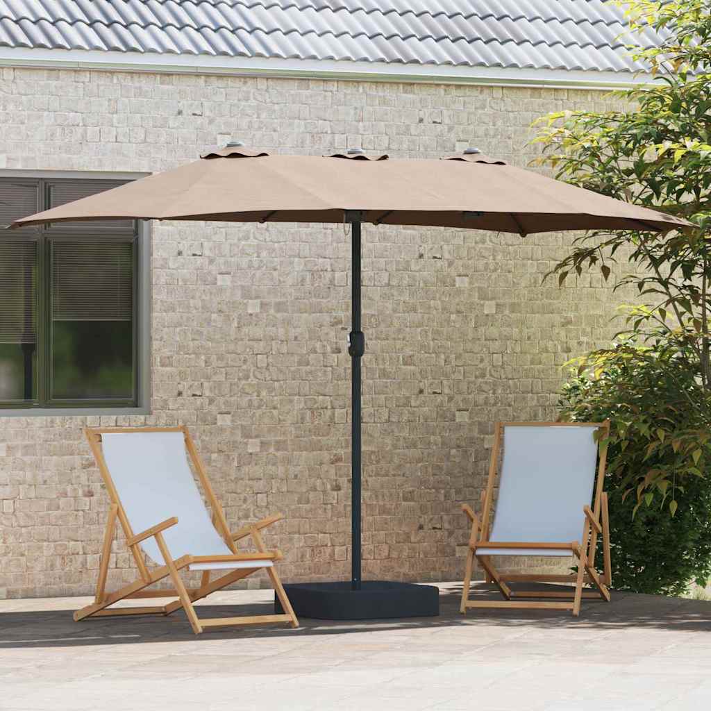 Ombrello da giardino 385 x 209 x 244 cm Poliestere e Acciaio