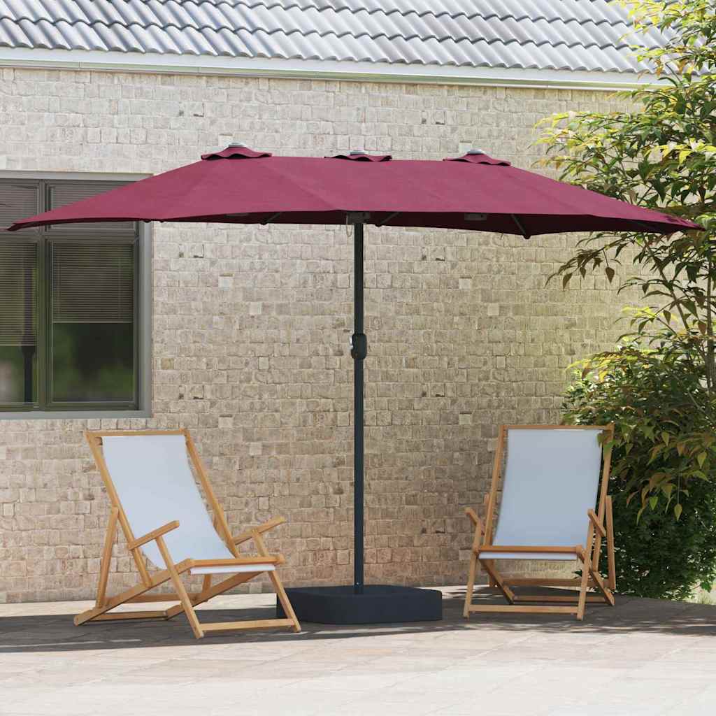 Ombrello da giardino Rosso Bordeaux 385 x 209 x 244 cm