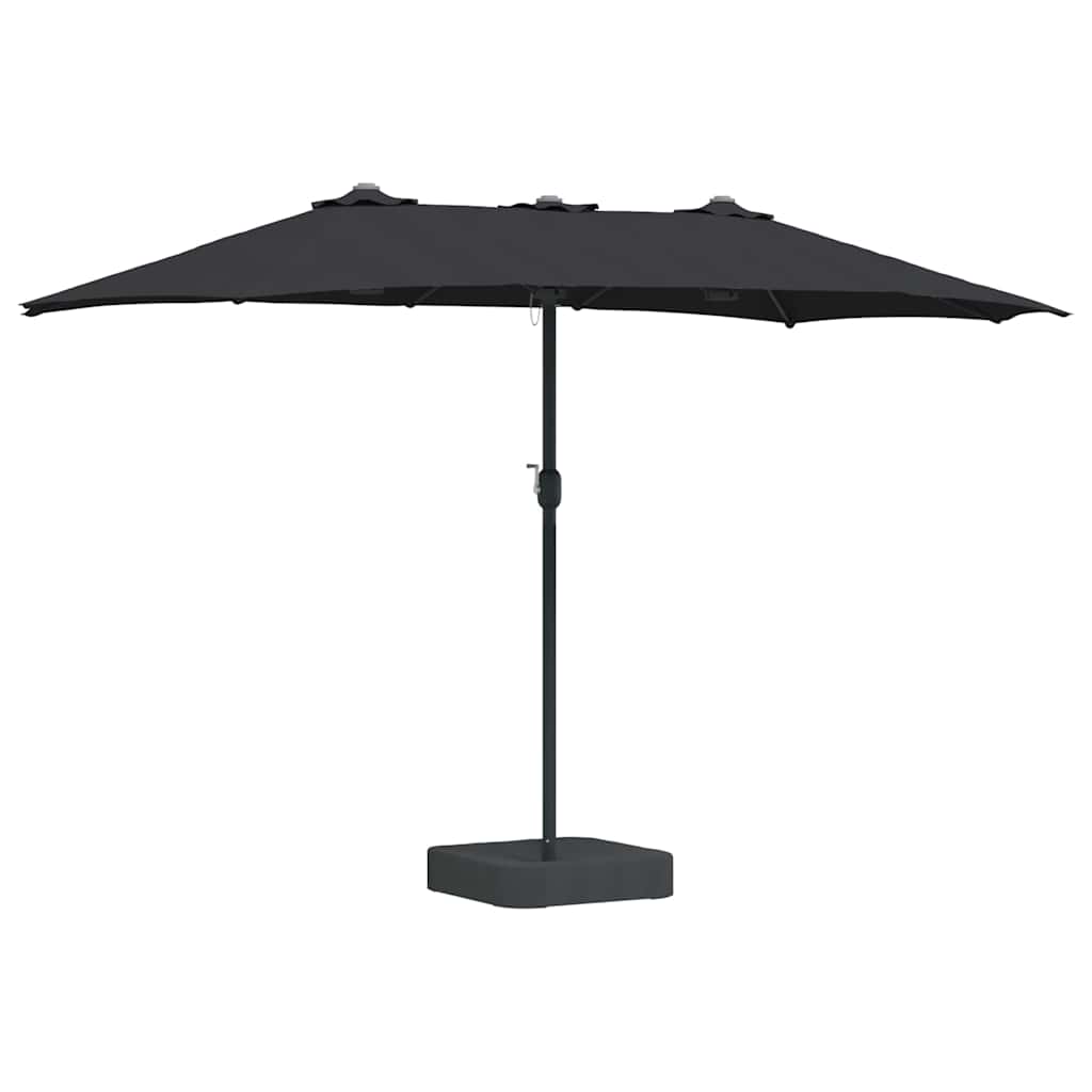 Ombrello da giardino Nero 385 x 209 x 244 cm
