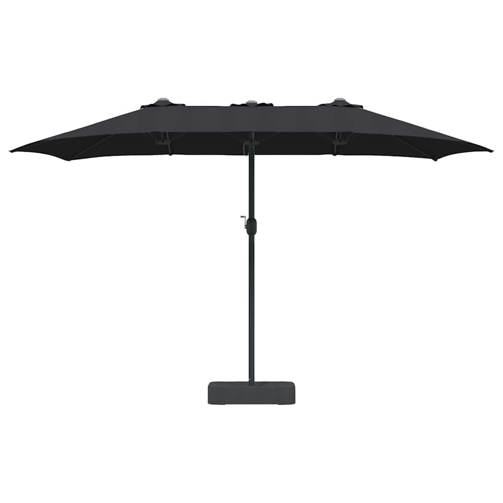 Ombrello da giardino Nero 385 x 209 x 244 cm