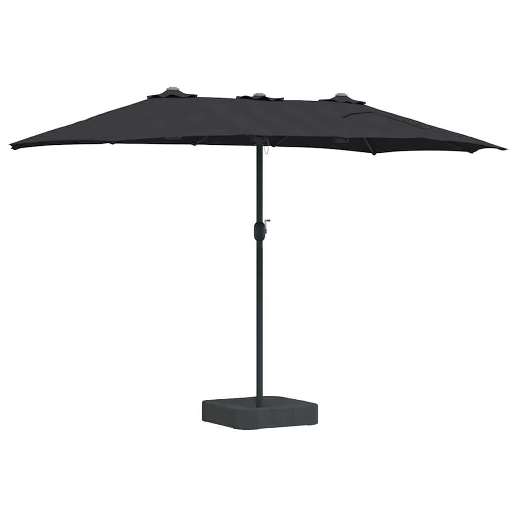 Ombrello da giardino Nero 385 x 209 x 244 cm