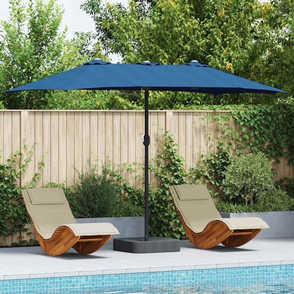 Ombrello da giardino 385 x 209 x 244 cm Poliestere e Acciaio