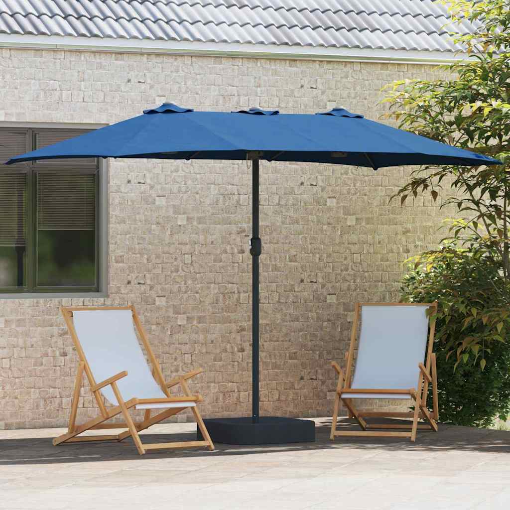 Ombrello da giardino 385 x 209 x 244 cm Poliestere e Acciaio