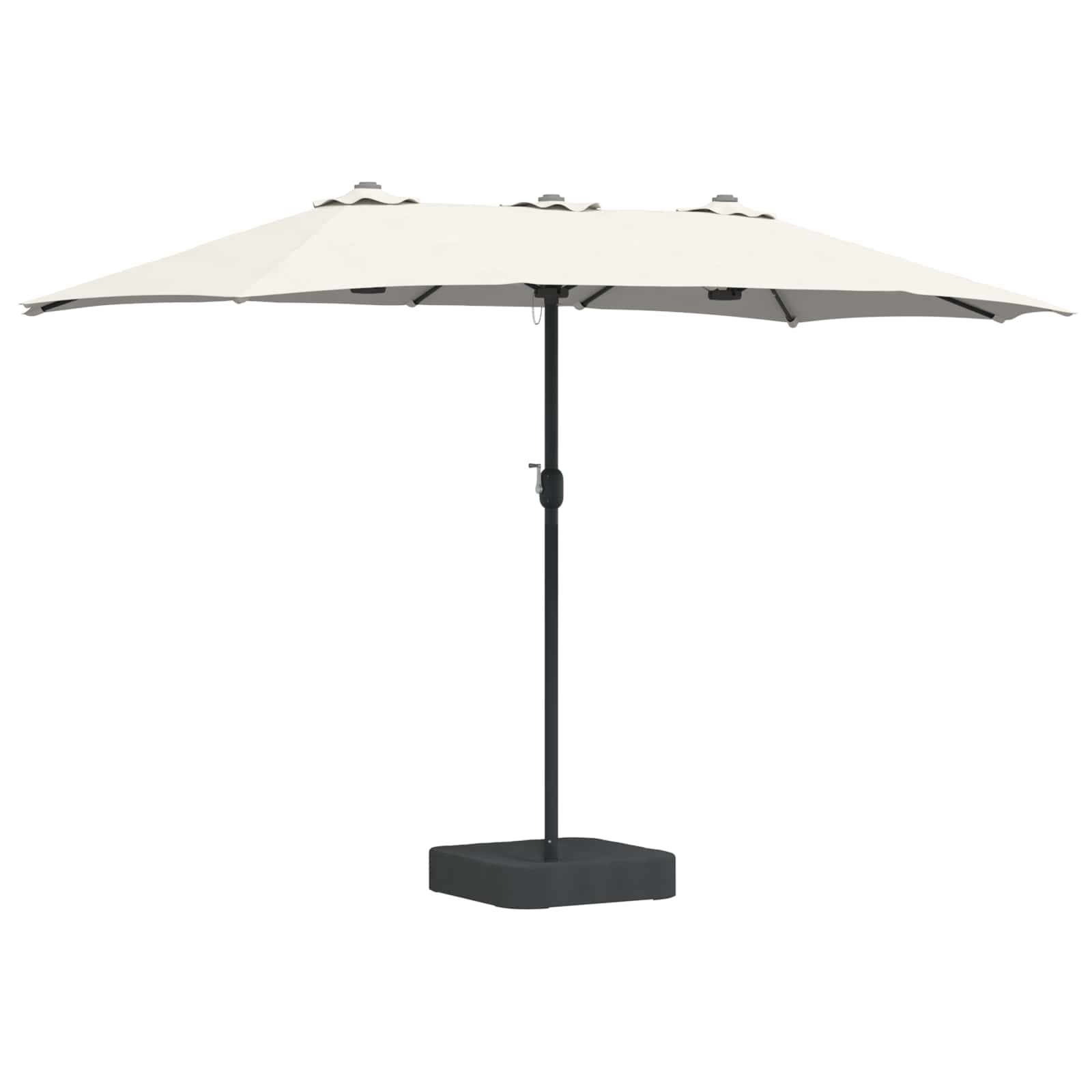 Ombrello da giardino Sabbiato e Antracite 385 x 209 x 244 cm
