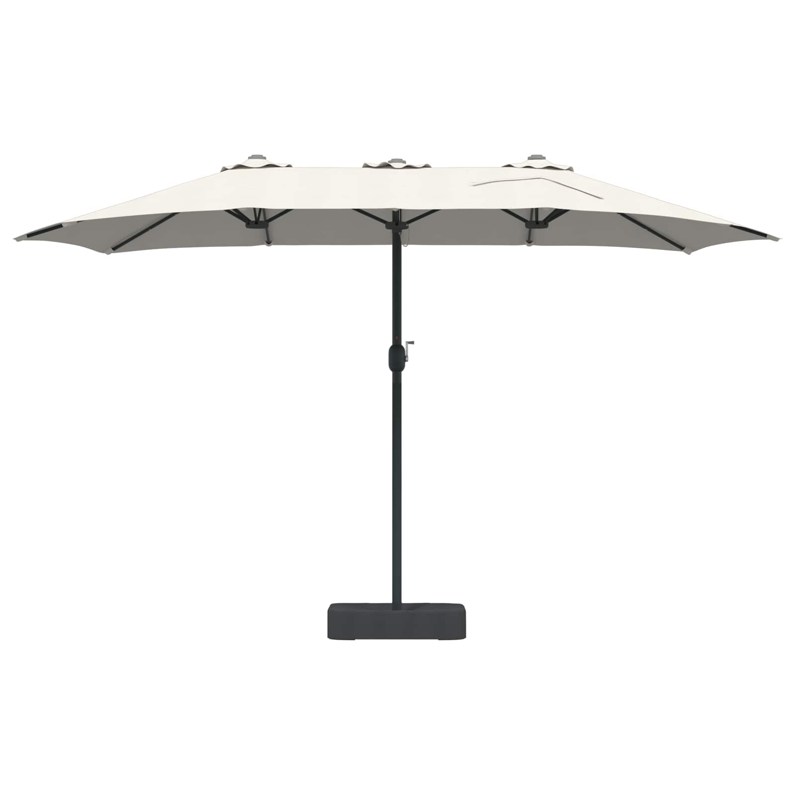 Ombrello da giardino Sabbiato e Antracite 385 x 209 x 244 cm