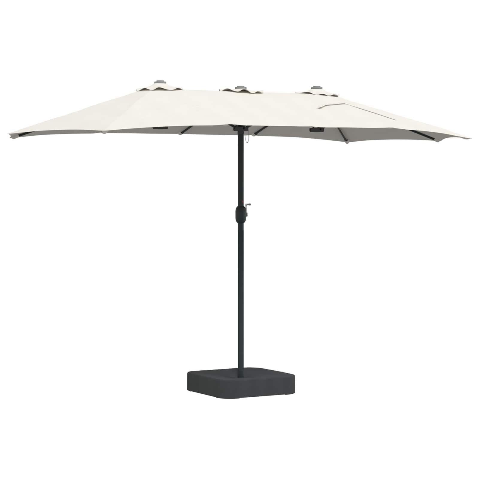 Ombrello da giardino Sabbiato e Antracite 385 x 209 x 244 cm