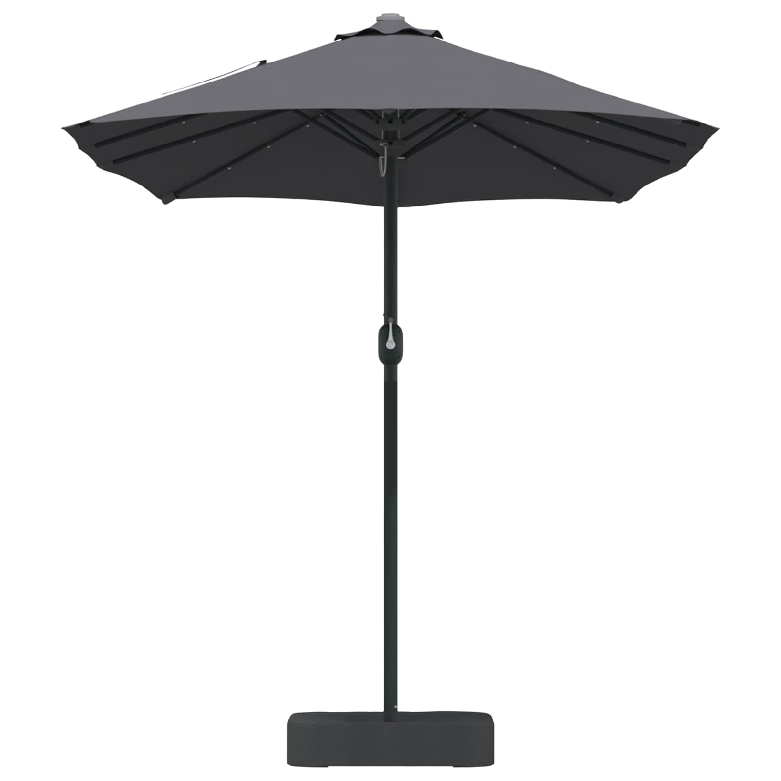 Ombrello da giardino Antracite 385 x 209 x 244 cm Poliestere