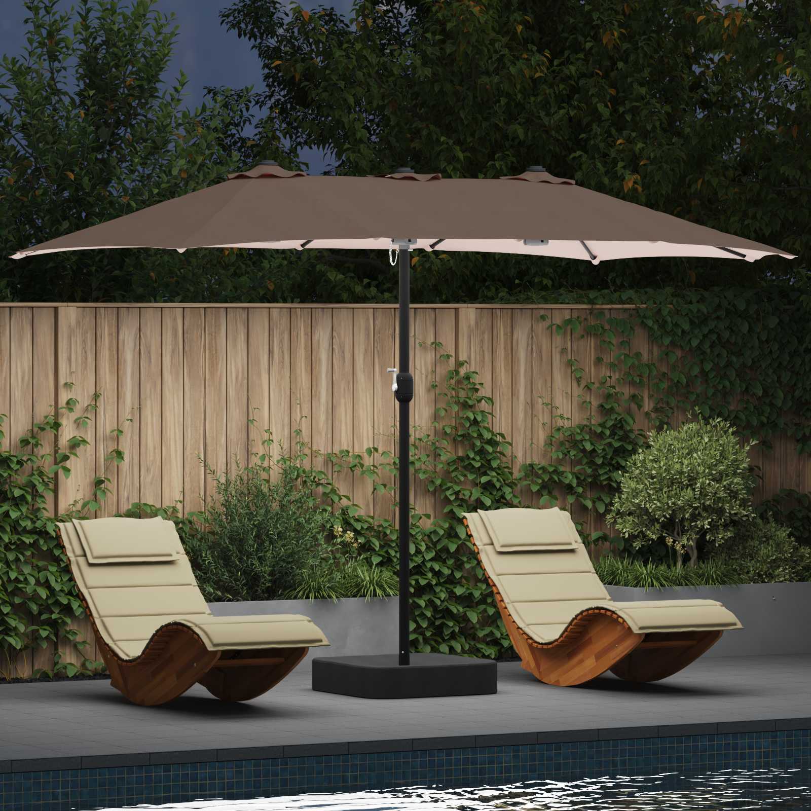 Ombrello da giardino 385 x 209 x 244 cm Poliestere Talpa