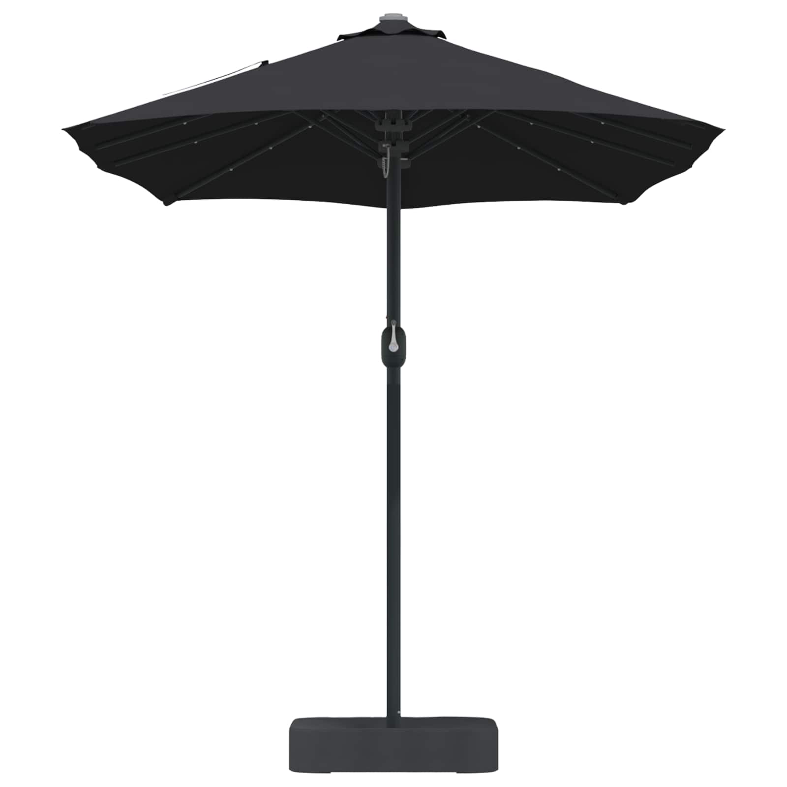 Ombrello da giardino Nero 385 x 209 x 244 cm Poliestere