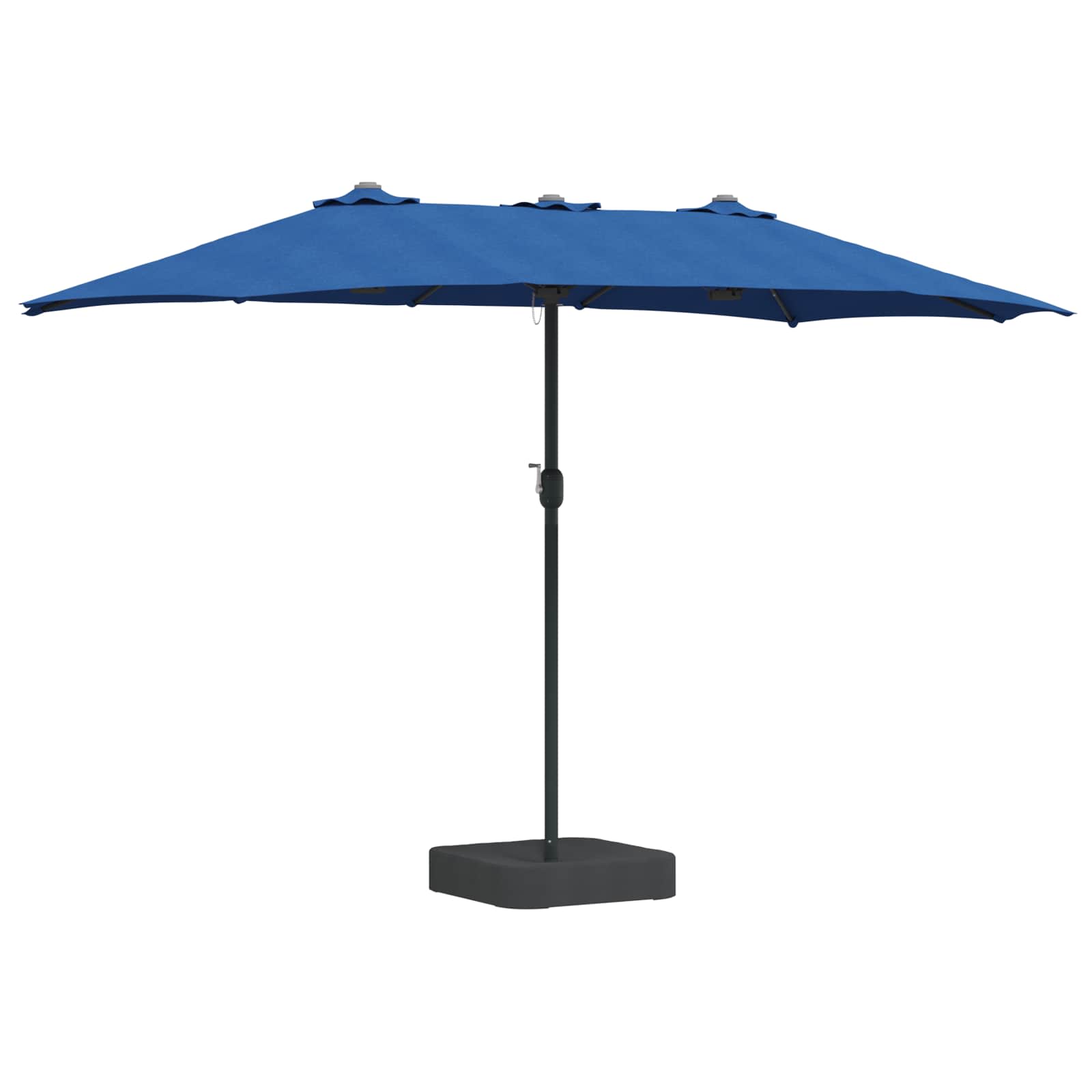 Ombrello da giardino 385 x 209 x 244 cm Poliestere Azzurro