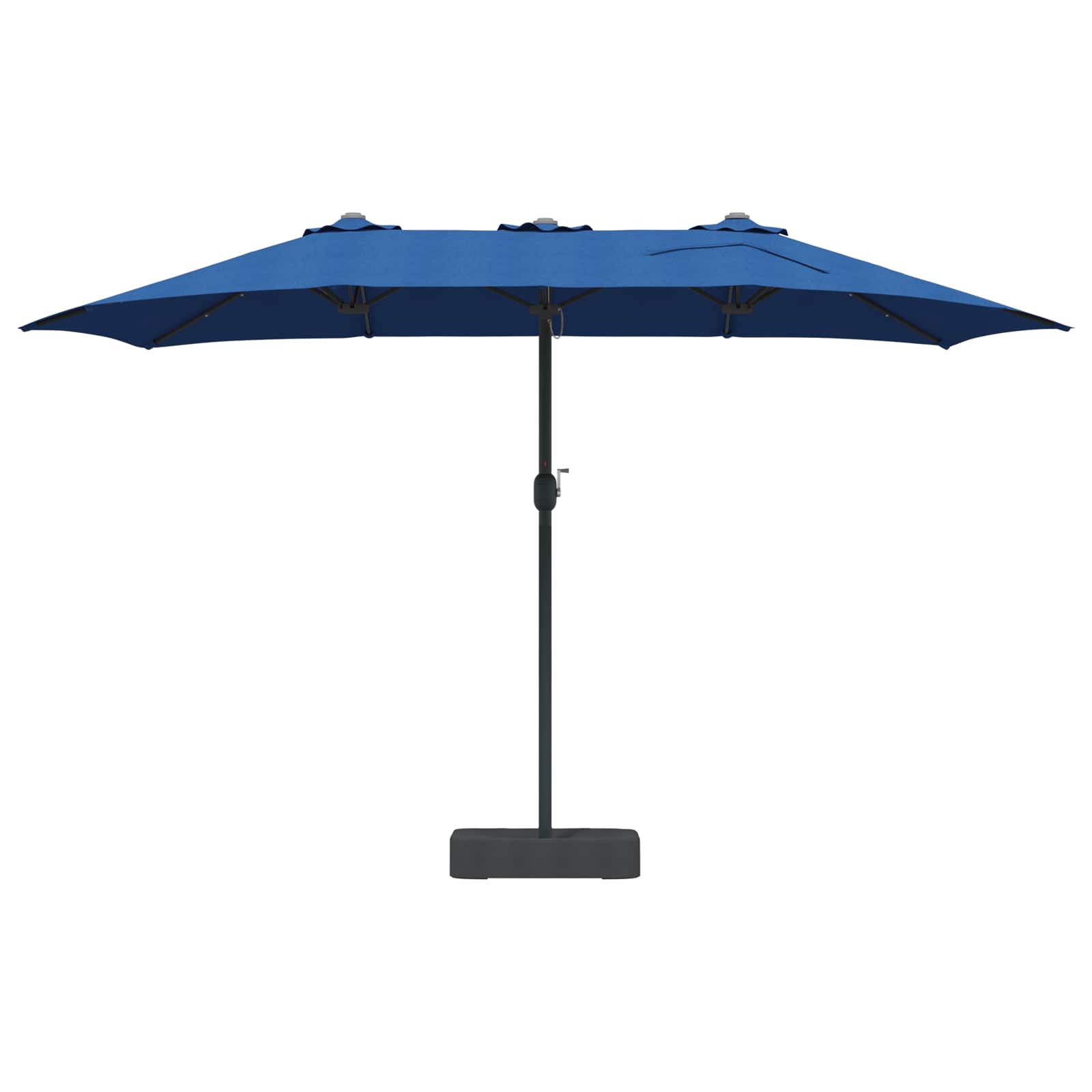 Ombrello da giardino 385 x 209 x 244 cm Poliestere Azzurro