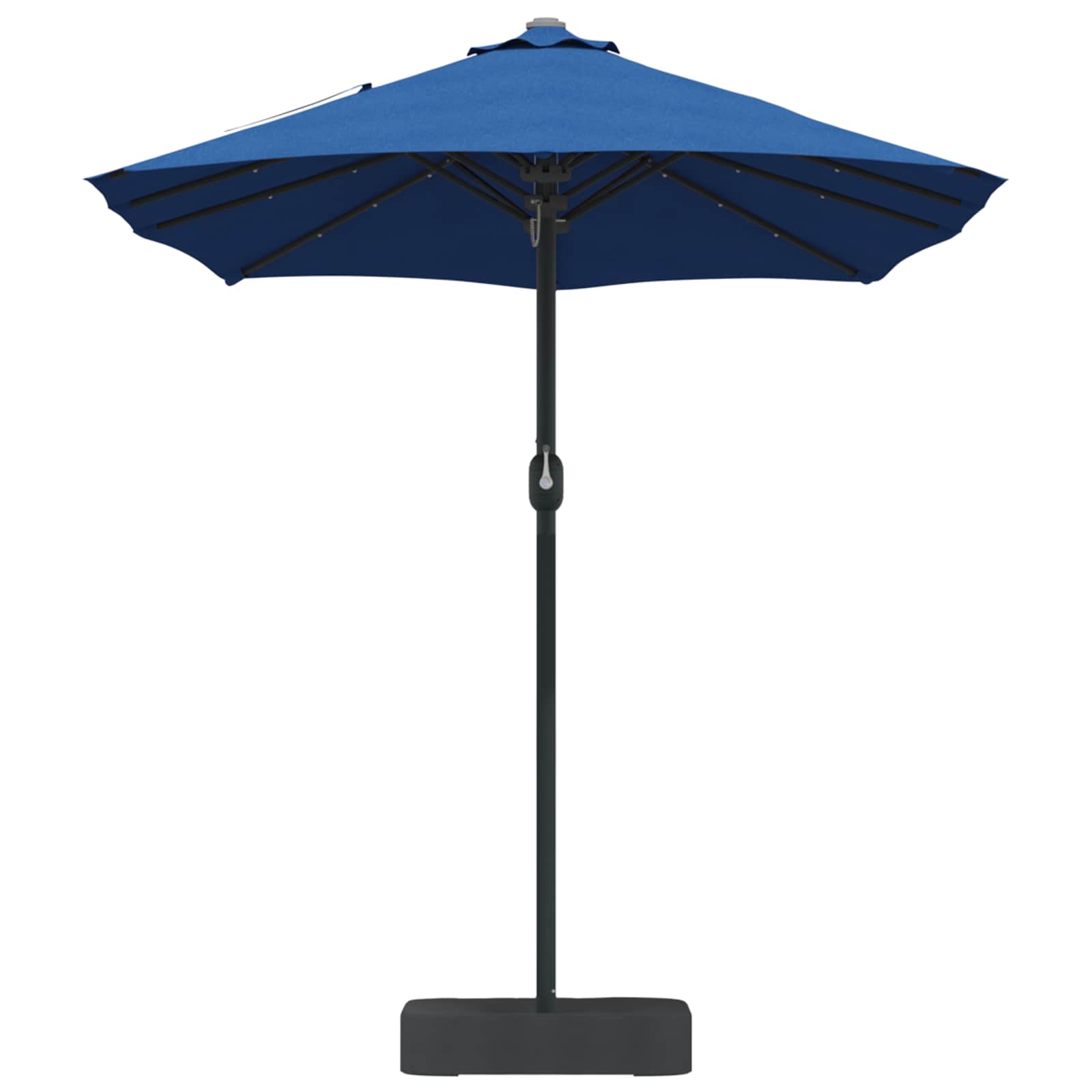 Ombrello da giardino 385 x 209 x 244 cm Poliestere Azzurro