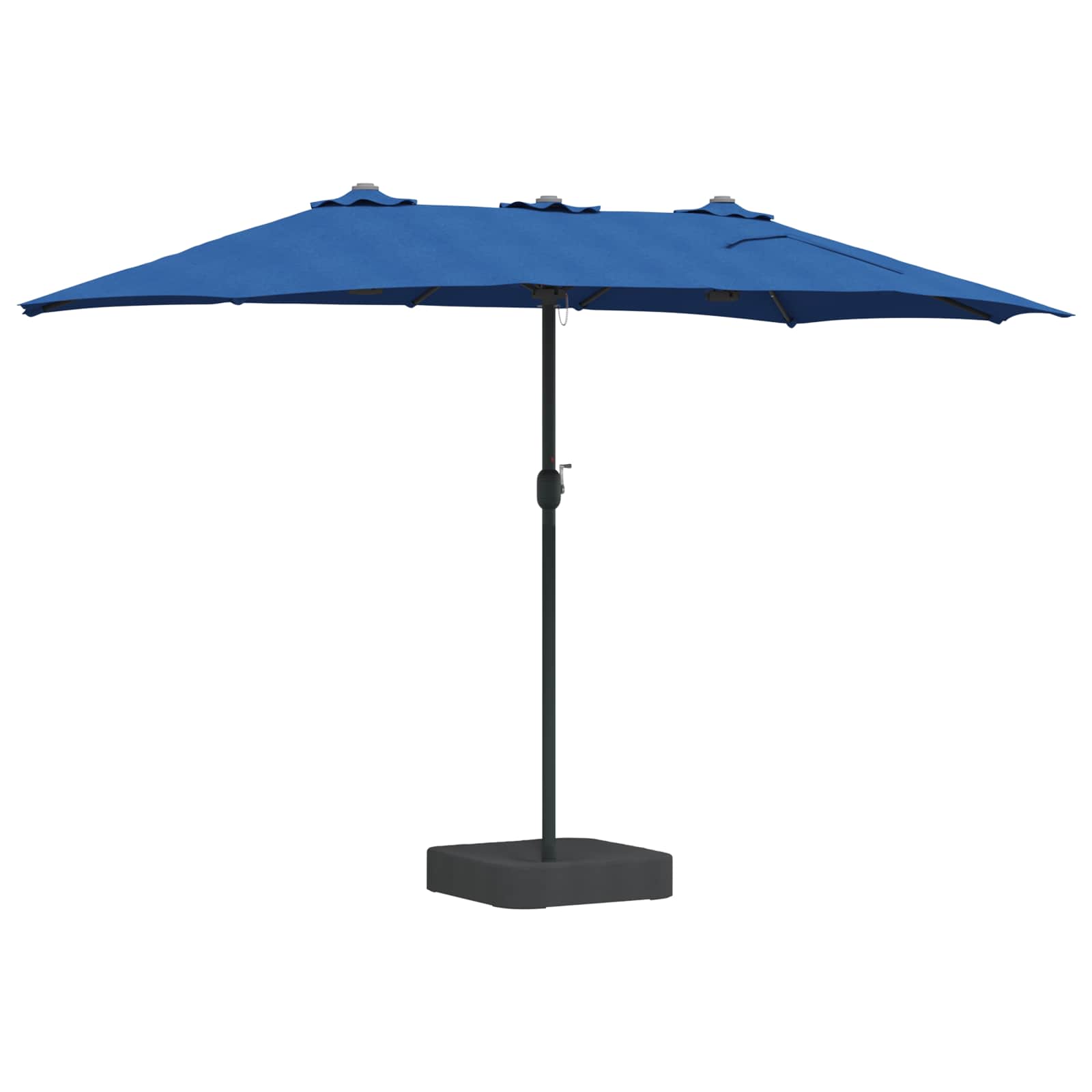 Ombrello da giardino 385 x 209 x 244 cm Poliestere Azzurro