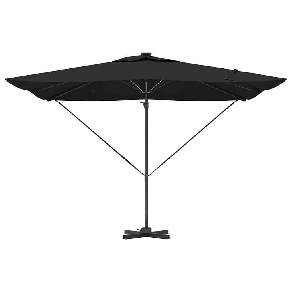 Ombrellone Nero 286 x 284 x 270 cm Alluminio e Poliestere